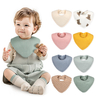 Super Comfortable Baby Drool Bibs Cotton OEM Printed Baby Bibs for Eating Drooling and Teething
