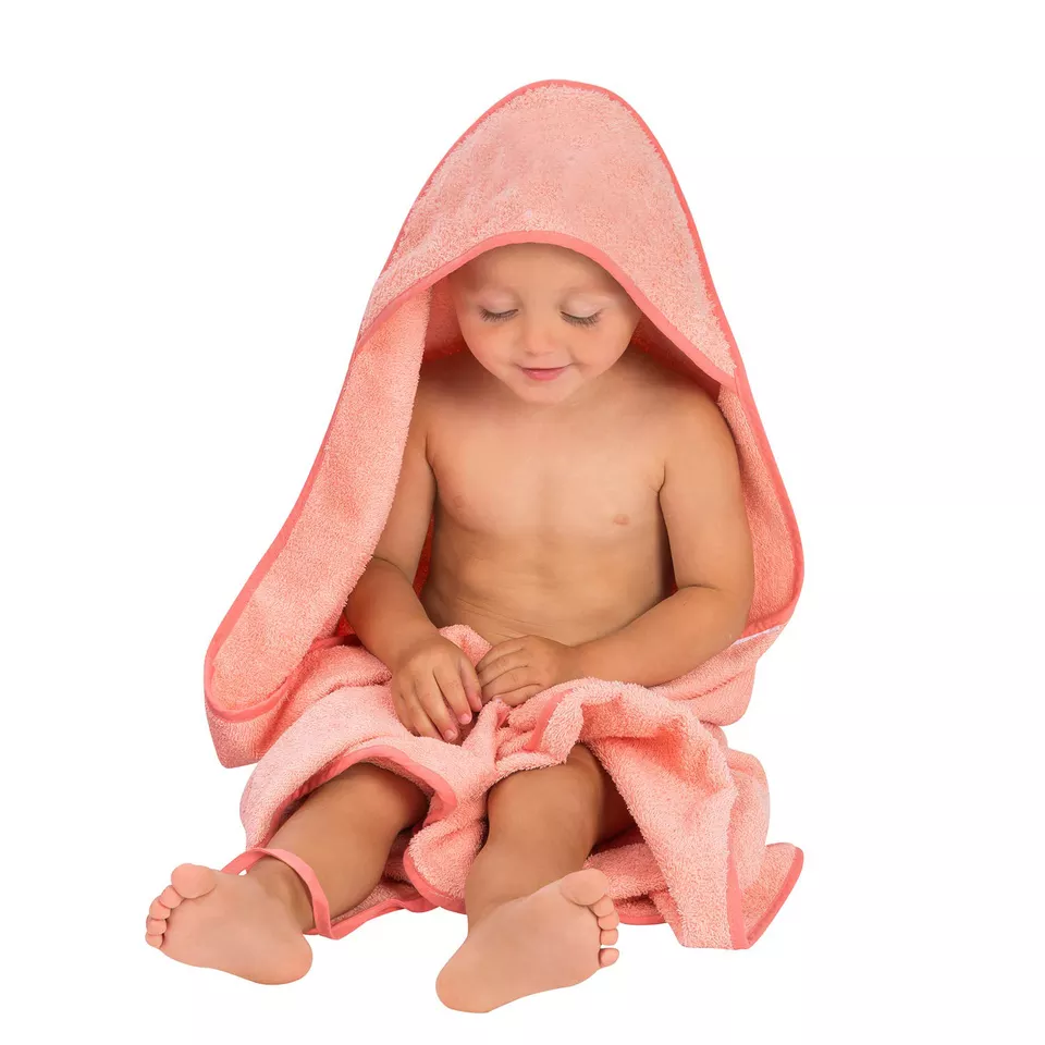 Hypoallergenic Square Organic Soft Cotton Bath Apron Hooded Baby Infant Hooded Towel
