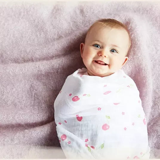 Healthy Sleep Plain 100% Organic Cotton Muslin Swaddle Infant Swaddle Blanket Baby Blanket