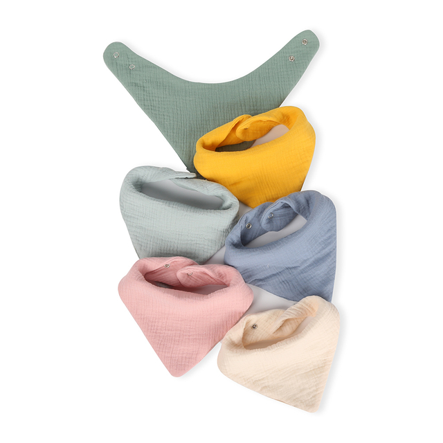 New Trend Product Baby Feeding Muslin Organic Baby Bibs Reusable Cotton Baby Drool Bib