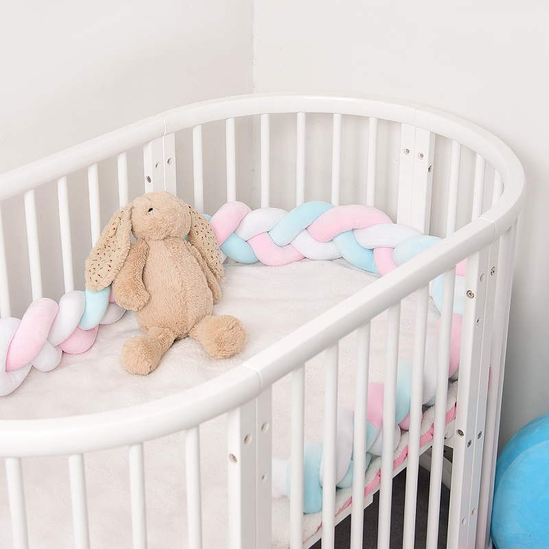 Baby Plush 2 Meters 3 Braiders Crib Cot Bed Bedding Cot Braided Yarn Knitted Handmade Crib Bumper Manufacturer