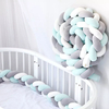 Hot Selling Good Quality Plush Nursery Cradle Decorate Knotted Braided Custom Breath Crib Bumper