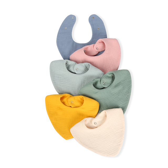 Super Comfortable Baby Drool Bibs Cotton OEM Printed Baby Bibs for Eating Drooling and Teething