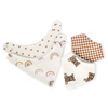 New Trend Product Baby Feeding Muslin Organic Baby Bibs Reusable Cotton Baby Drool Bib