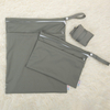 2PCS Waterproof Reusable Wet Bag with Zippered Pockets 14x12In & 12x11In from China