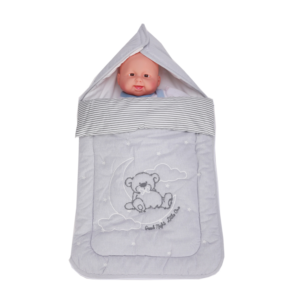 baby hoodie quilting embroidery sleeping bag